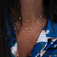 Fashion Jewelry Simple Multi-layer Tassel Chain Necklace for Women in 925 Sterling Silver
