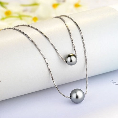 Fashion Jewelry Natural Freshwater Pearl Necklace for Women  in 925 Sterling Silver