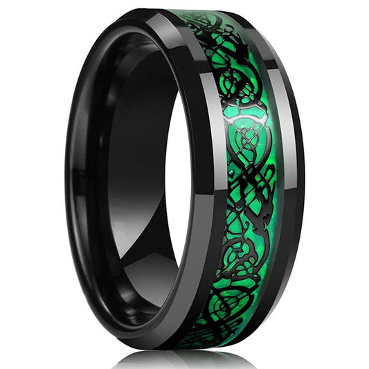 Statement Jewelry Simple Black  Tungsten Wedding Band Rings for Couples