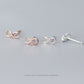 Stainless Steel Jewelry Infinite Stud Earrings For Women in Gold Color and Silver Color