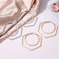 Minimalist Jewelry Big Square Drop Earrings for Women in Gold Color and Silver Color