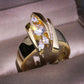 Minimalist Jewelry Unique Sparkling Princess Cut Cubic Zircon Promise Ring