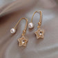 Stylish Jewelry Clover Dangle Earrings For Women in Gold Color