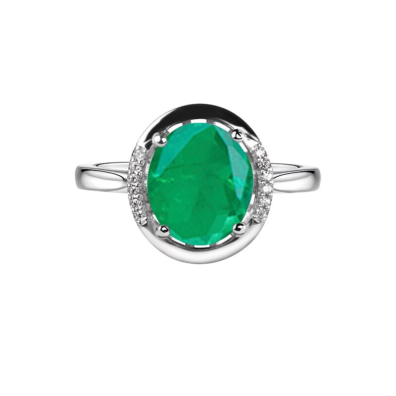 Romantic Jewelry Geometric OliveDrab Emerald Cut Cubic Zircon Cocktail Ring