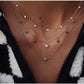 Fashion Jewelry Simple Multi-layer Tassel Chain Necklace for Women in 925 Sterling Silver