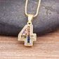 Red Enamel Numeral Number Pendant Necklaces For Women in Gold Color