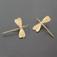 Animal Jewelry Dragonfly Stud Earrings For Women in Gold Color and Silver Color
