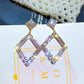 Party Accessories Heart Drop Earrings for Women in Gold Color and Silver Color