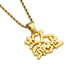 Hip Hop Jewelry Trendy Chinese Character Necklaces Pendant  in Gold Color