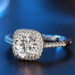 Engagement Jewelry Classic Square Cushion Cut Cubic Zircon Wedding Band Ring