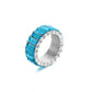 Fashion Jewelry Beautiful Colorful Straight Baguette Cut Crystal Rings