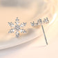 Sweet Jewelry Snow Stud Earrings For Women in Gold Color and Silver Color