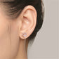 Sweet Jewelry Footprint Stud Earrings For Women in Gold Color
