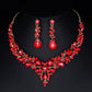 Bohemia Jewelry Large Clear Crystal Jewelry Set with Colorful Rhinestone for Women