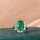 Romantic Jewelry Geometric OliveDrab Emerald Cut Cubic Zircon Cocktail Ring