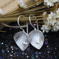 Chinese Jewelry Simple Flower Dangle Earrings For Women in Silver Color