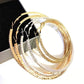 Fashion Jewelry Big Circle Drop Earrings for Women in Gold Color and Silver Color