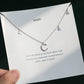 Fashion Jewelry Moon and Star Pendant Necklace for Women in 925 Sterling Silver