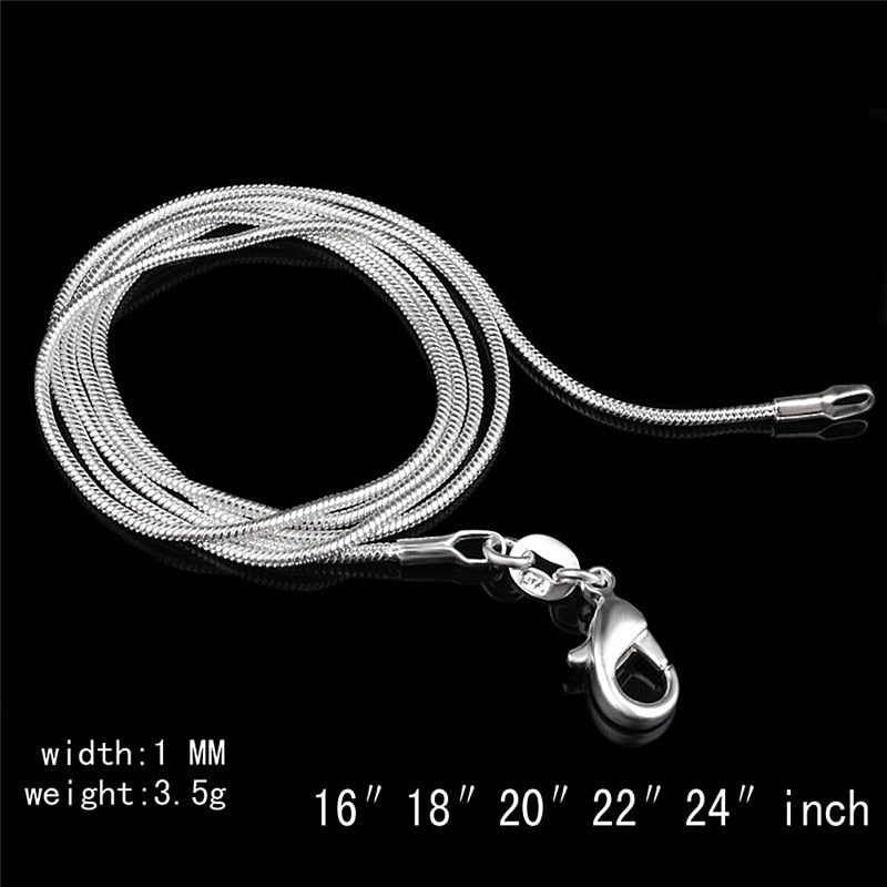 Fashion Jewelry Round Oak Chain Necklace for Women in 925 Sterling Silver