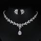 Wedding Jewelry Charm Large Water Drop Crystal Jewelry Set for Bridal