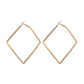 Minimalist Jewelry Big Square Drop Earrings for Women in Gold Color and Silver Color