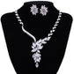 Wedding Jewelry Charm Large Water Drop Crystal Jewelry Set for Bridal