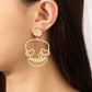 Trendy Jewelry Cartoon Skull Stud Earrings For Women in Gold Color