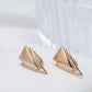 Art Deco Jewelry Geometric Triangle Drop Earrings for Women in Gold Color