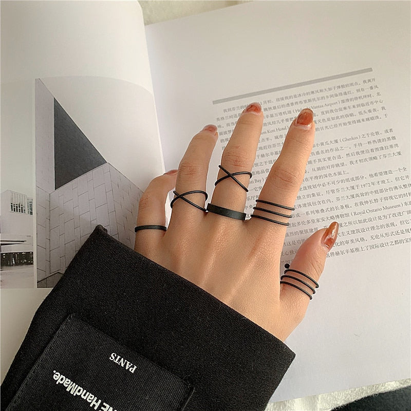 Romantic Jewelry Comely Gold Color Geometric Line Design Fashion Rings