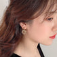Sweet Jewelry Cat Moon Stud Earrings For Women in Gold Color