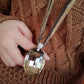 Statement Jewelry Big Oval Glass Crystal Pendant Necklace for Women as Sweater Accessories