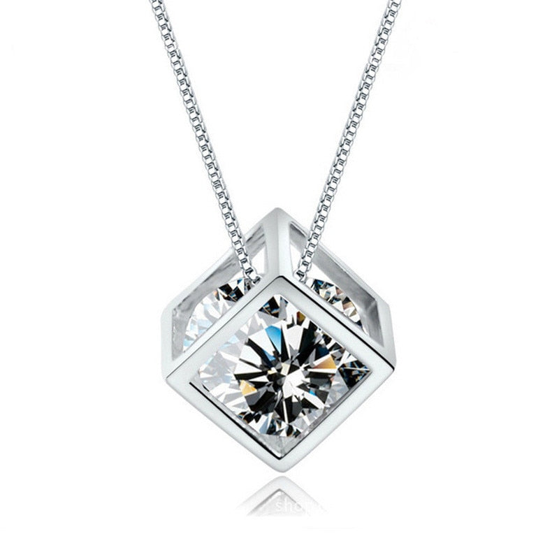 Fashion Jewelry Cube Zircon Jewelry Set for Her in 925 Sterling Silver
