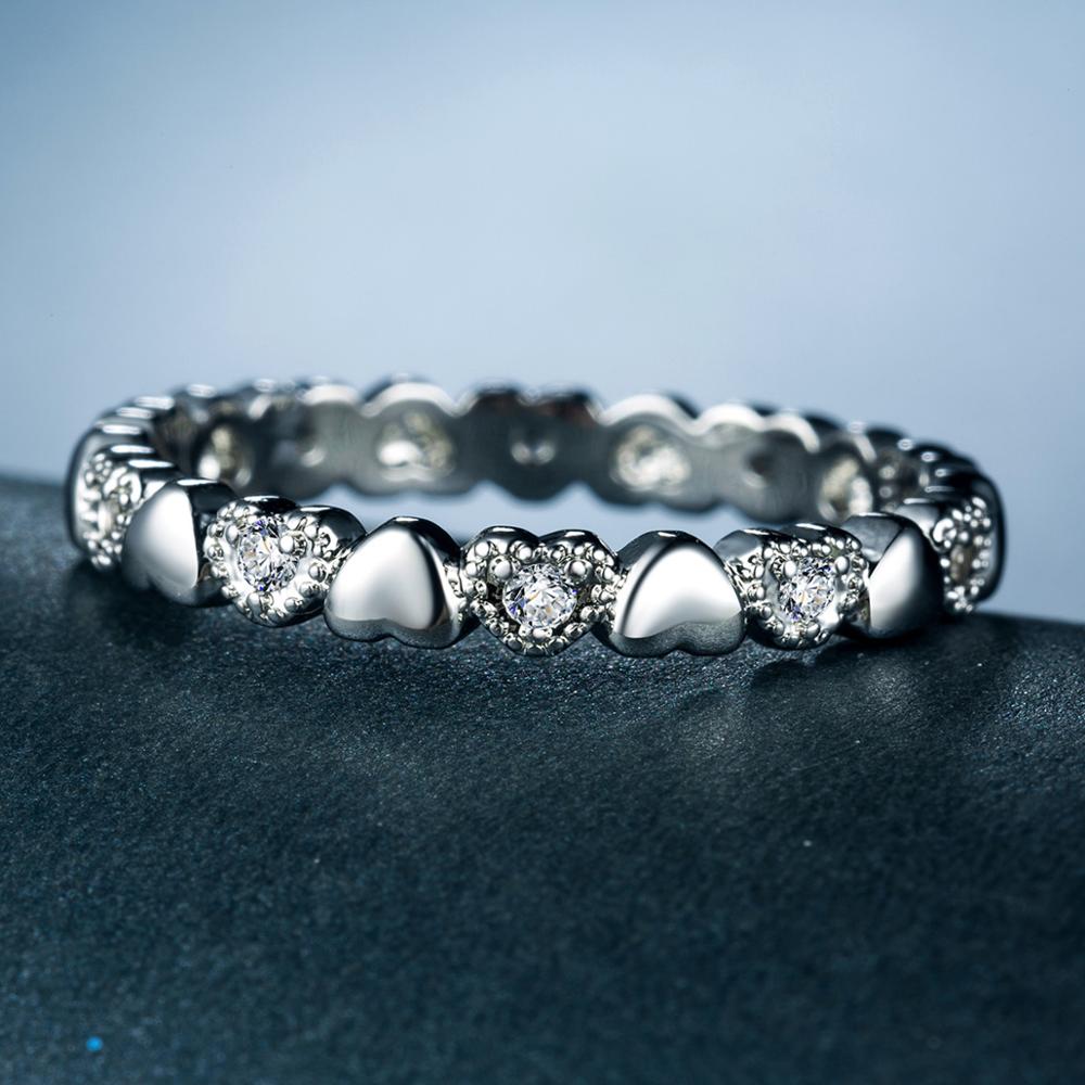Wedding Jewelry Romantic Silver Color Heart Cubic Zircon Jewelry Set