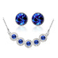 Fashion Jewelry Geometric Multi-Color Round Cut Crystal Jewelry Set for Women