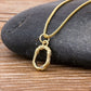Metal Bamboo Necklace with Initial O for Women and Men in Gold Color