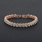 Exquisite Roman Crystal Bracelet For Women in Rose Gold Silver Color