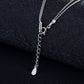 Trendy Jewelry Zircon and Heart Pendants Necklace for Women in 925 Sterling Silver