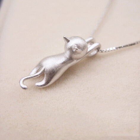 Fashion Jewelry Cats Pendants Necklaces in  925 Sterling Silver