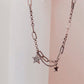 Punk Jewelry Stars Sweater Chain Necklace for Women in 925 Sterling Silver