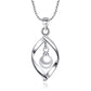 Fine Jewelry Irregular Pearl Pendant Necklace for Women with Zircon in 925 Sterling Silver