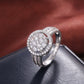 Hip Hop Jewelry Micro Pave Round Rings for Women with Zircon in Silver Color