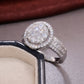 Hip Hop Jewelry Micro Pave Round Rings for Women with Zircon in Silver Color