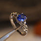 Fashion Jewelry Romantic Blue Oval Cut Cubic Zircon Cocktail Ring for Women