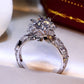 Engagement Jewelry Unique Bright Snowflake Cubic Zircon Engagement Ring for Women