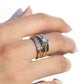 Wedding Jewelry Luxury 2Pcs Bridal Set Ring for Women with Zircon in Gold Color