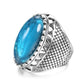 Vintage Jewelry Fashion Red Resin Rings For Women in Silver Color