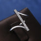 Trendy Jewelry Simple Geometric Design Ring for Women with Zircon in Silver Color