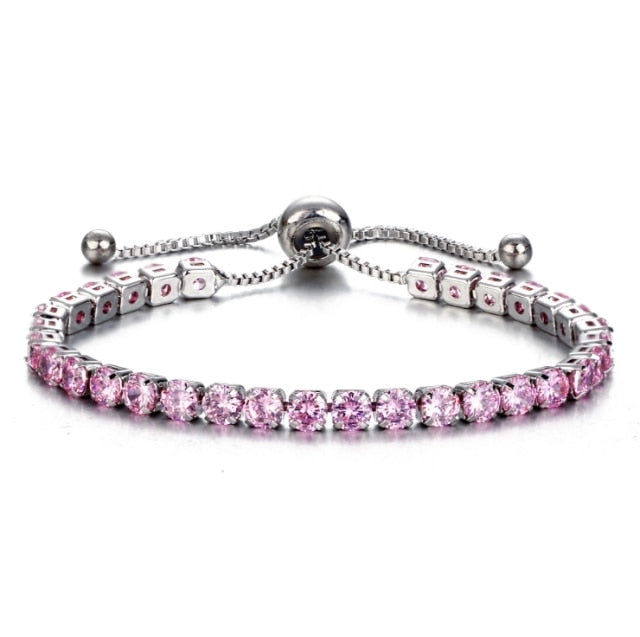 Luxury Cubic Zirconia Tennis Bracelets For Women in Gold Silver Color