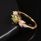 Wedding Jewelry Elegant Yellow Round Cut Cubic Zircon Fashion Ring for Women