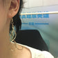 Trendy Jewelry Geometric Gold Color Twist Metal Dangle Earrings for Women